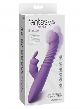 Pipedream Fantasy For Her Her Thrusting Silicone Rabbit 12 Purple