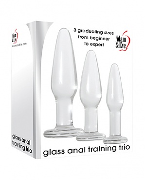 Adam And Eve Glass Anal Training Trio