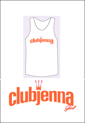 Women's White Club Jenna Orange Glitter Crown Tank (XL)